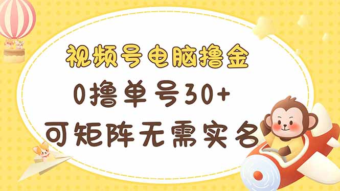 （14220期）视频号电脑撸金 0撸单号30+ 可矩阵 无需实名多号多得-创客岛