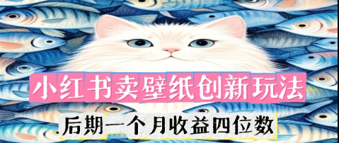 小红书卖壁纸创新玩法,后期一个月收益四位数-创客岛