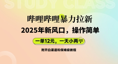 哔哩哔哩暴力拉新：2025年新风口，一单12元，一天数张(附开白渠道和保姆级教程)-创客岛